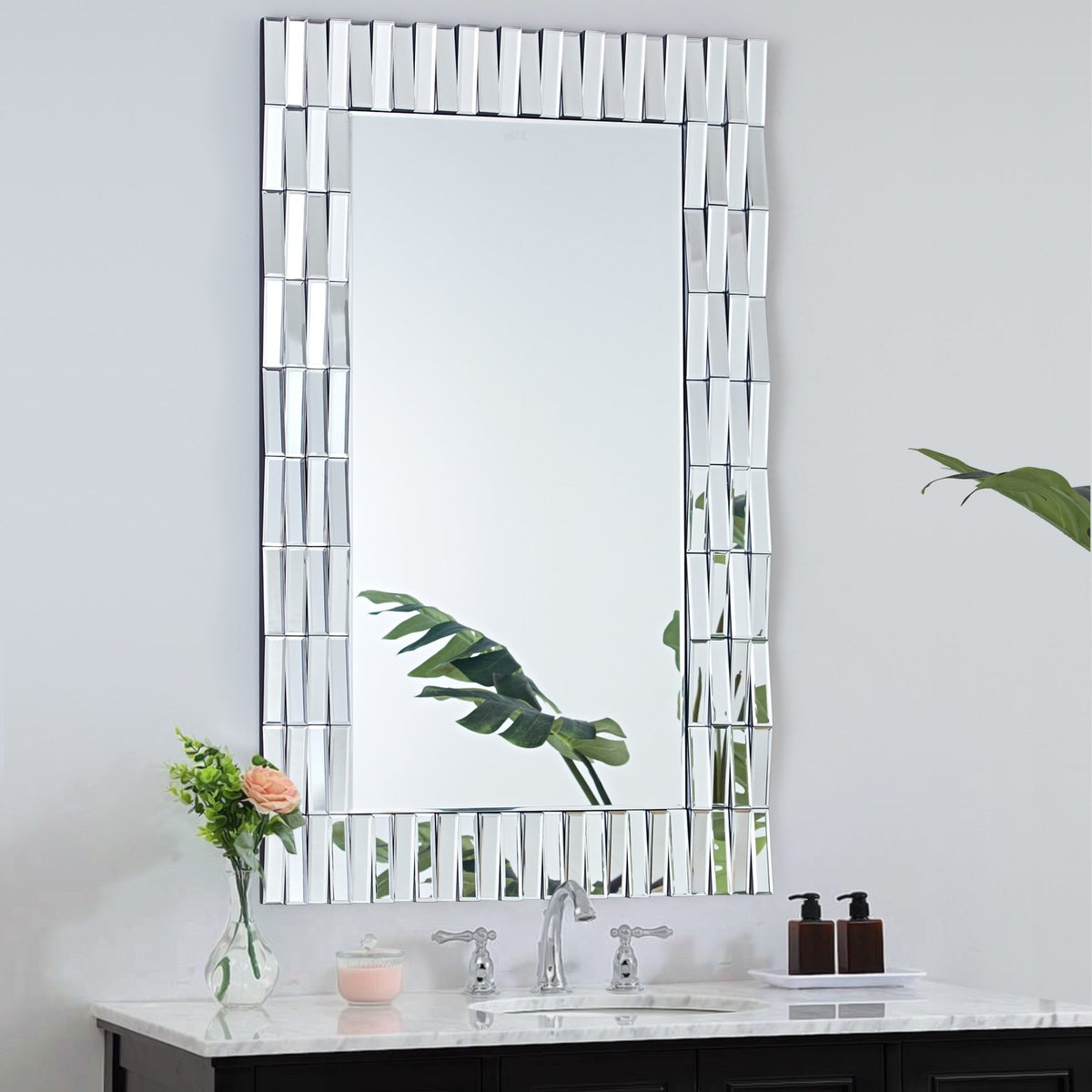 GD008 Large Silver Mirror 100cm