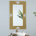 Lively Golden Rectangular Mirror 100cm