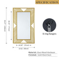 Lively Golden Rectangular Mirror 100cm