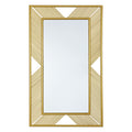 Lively Golden Rectangular Mirror 100cm