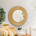 Gold Round Mirror Bevelled Edge 60cm