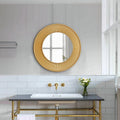 Gold Round Mirror Bevelled Edge 60cm