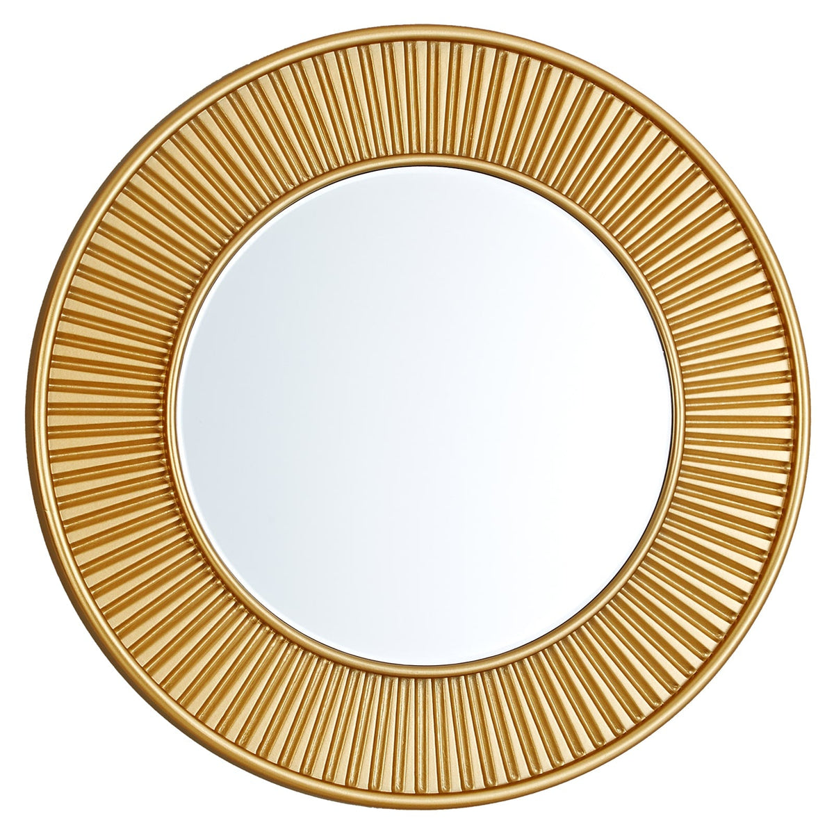 Gold Round Mirror Bevelled Edge 60cm