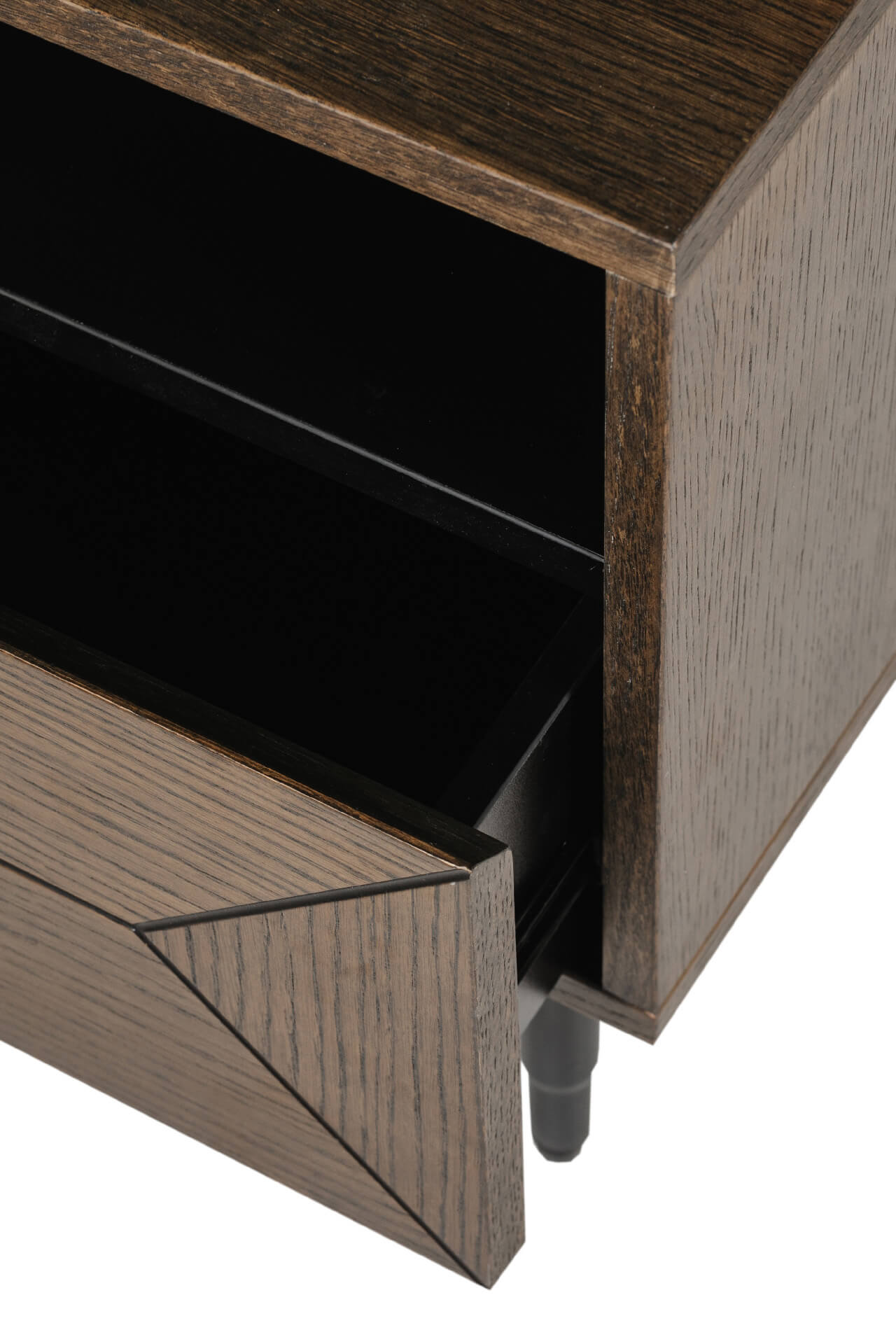 Foy & Company Nate Smoked Oak Bedside Table 50x40x50 cm
