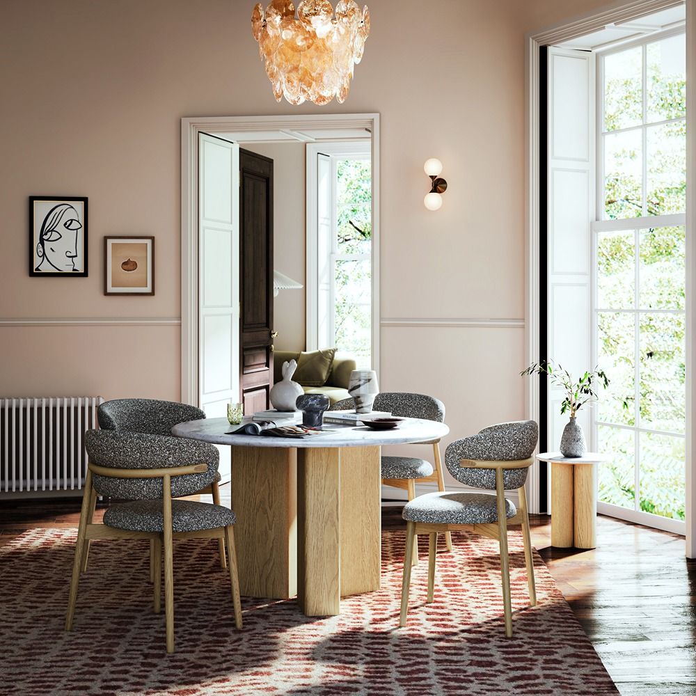 Chair with beige cushioned seat and backrest on a white background