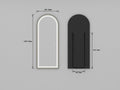 GD017 Arch LED Mirror Gold 150cm