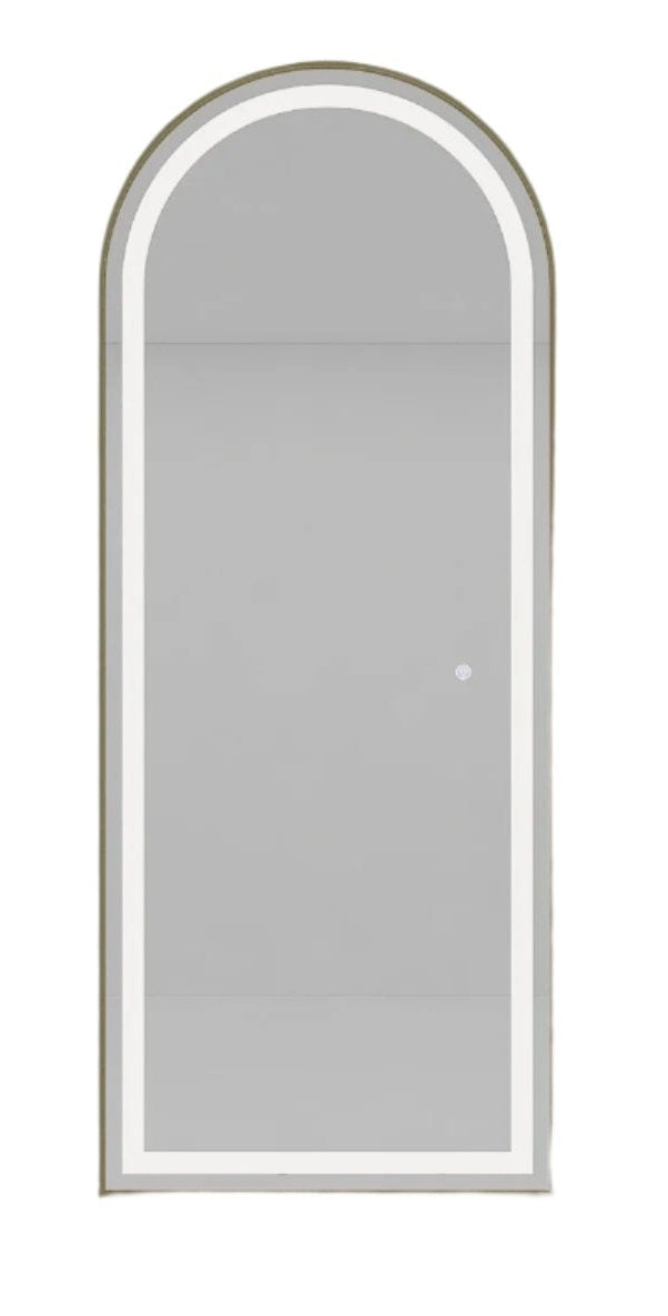 GD017 Arch LED Mirror Gold 150cm