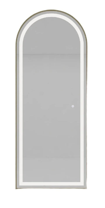 GD017 Arch LED Mirror Gold 150cm