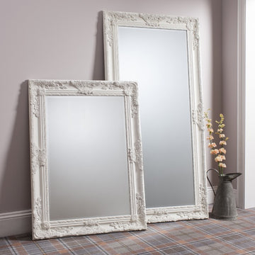 Hampshire Rectangle Mirror Cream W840 x D35 x H1145mm