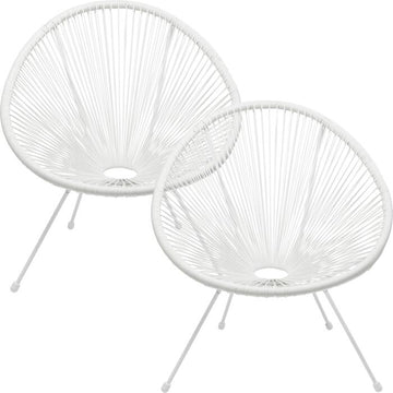 Armchair Acapulco Mono White 2/Set