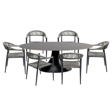 Garden Set Palma Possibilita 220cm Grey 7/Set