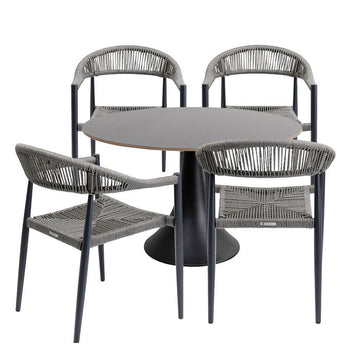 Garden Set Palma Possibilita Ø120cm Grey 5/Set