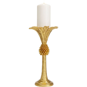Candle Holder Palm Tree Gold 33