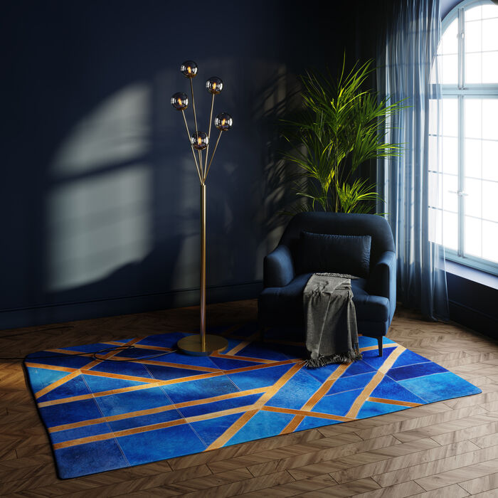 Carpet Lines Blue 170x240cm