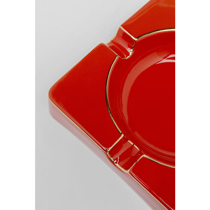 Ashtray Symmetric Orange 24x24cm