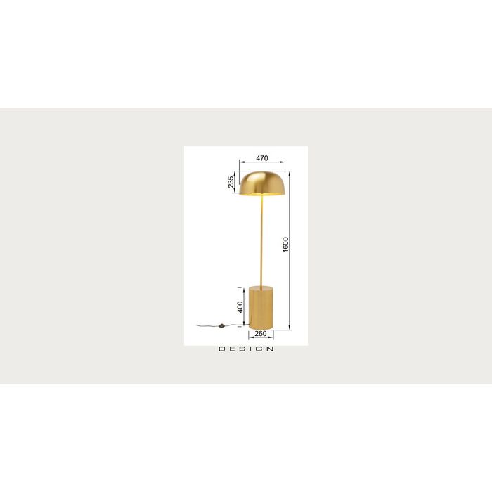 Kare Loungy Floor Lamp Gold 160cm