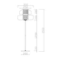 Kare Floor Lamp Arcadia Blue 155cm