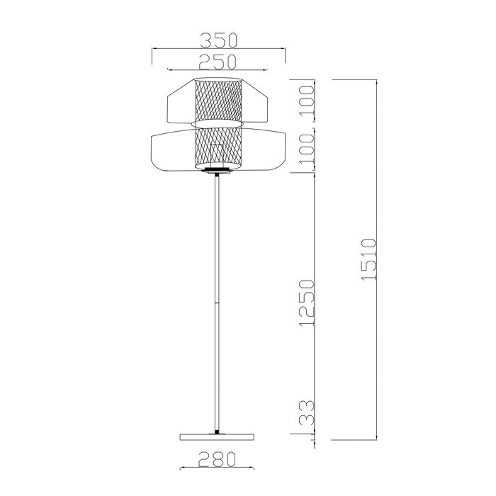 Kare Floor Lamp Arcadia Blue 155cm