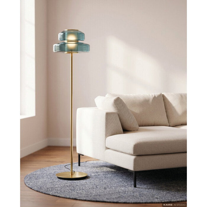 Kare Floor Lamp Arcadia Blue 155cm