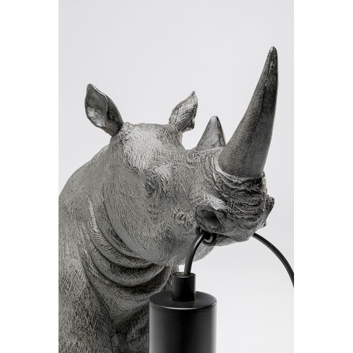 KARE Design Sitting Rhino Table Lamp 42cm Gray