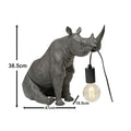 KARE Design Sitting Rhino Table Lamp 42cm Gray