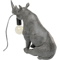 KARE Design Sitting Rhino Table Lamp 42cm Gray