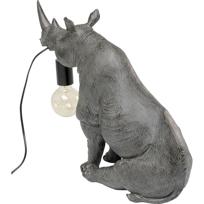 KARE Design Sitting Rhino Table Lamp 42cm Gray