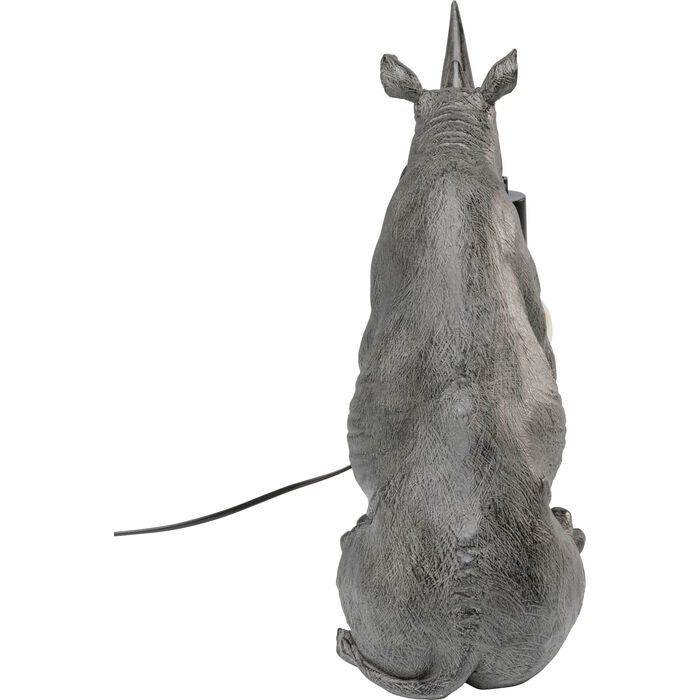 KARE Design Sitting Rhino Table Lamp 42cm Gray