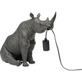 KARE Design Sitting Rhino Table Lamp 42cm Gray