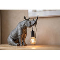 KARE Design Sitting Rhino Table Lamp 42cm Gray