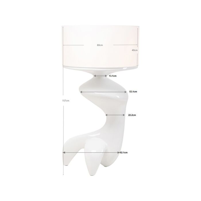 Kare Floor Lamp Erosia White 157cm