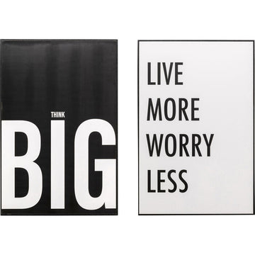 Framed Picture Big Live More (2/Set)