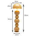 Kare Floor Lamp Candy Steel Mustard 135cm