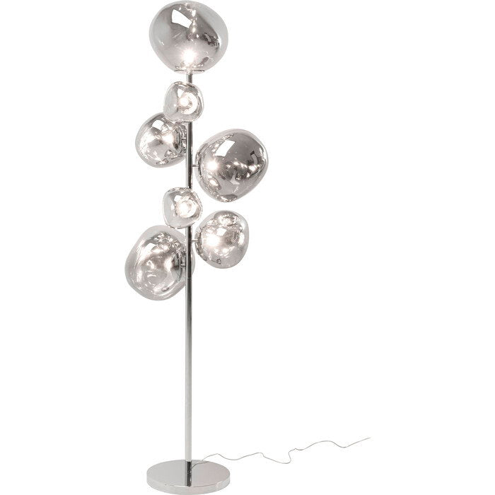 Kare Floor Lamp Burbuja Steel and Glass 168cm