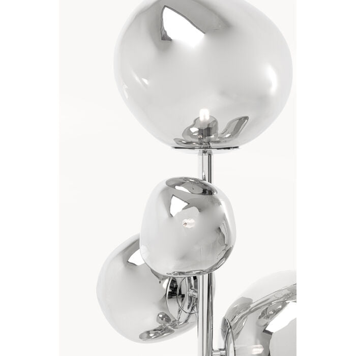 Kare Floor Lamp Burbuja Steel and Glass 168cm