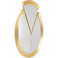 KARE Design Double Vision Round Wall Mirror Gold 112x100cm