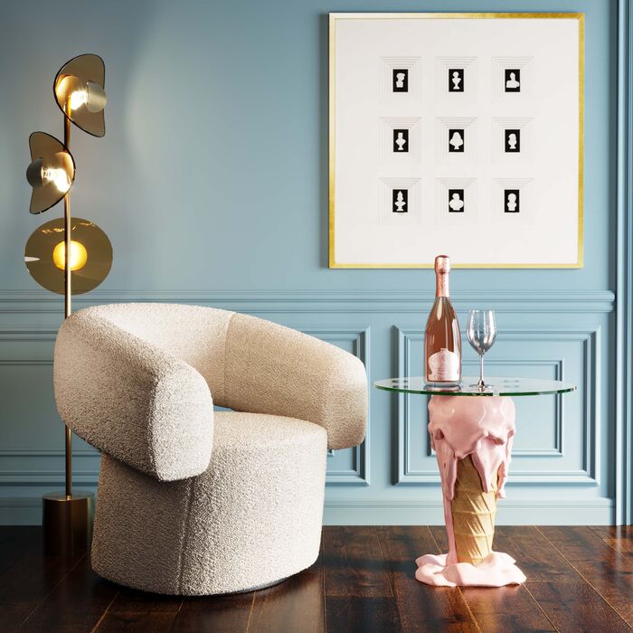 Bistro Table Ice Cream Pink Ø60cm