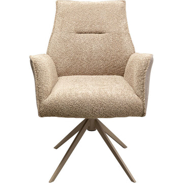Swivel Chair with Armrest Liverpool Greige