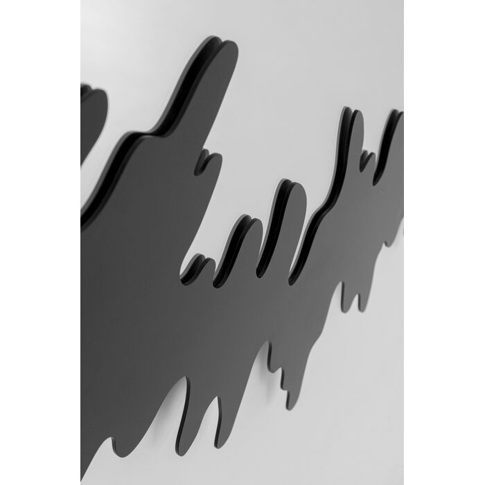 KARE Design Wall Mirror Heartbeat Black Ø120cm