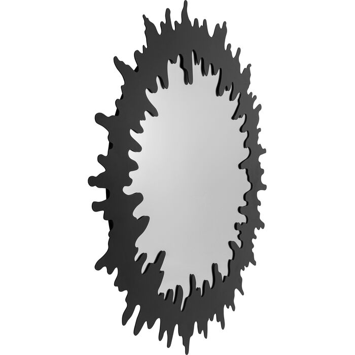 KARE Design Wall Mirror Heartbeat Black Ø120cm