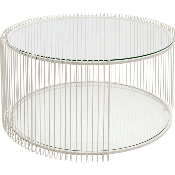 Coffee Table Wire Double Greige Ø80cm
