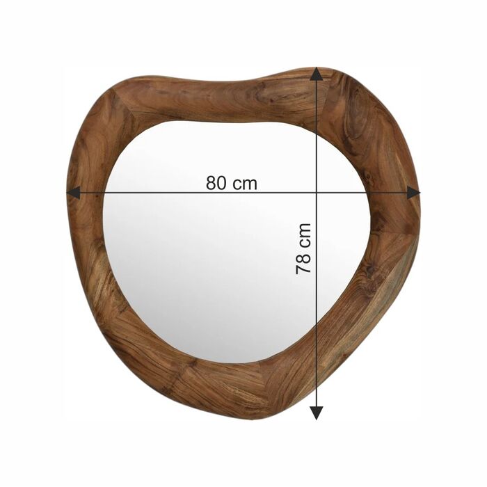 KARE Design Mirror Jorge Acacia Wood 80x78cm