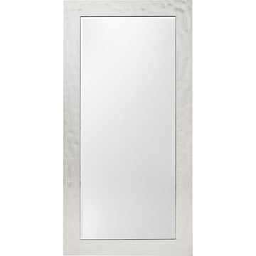 White framed mirror on a white background