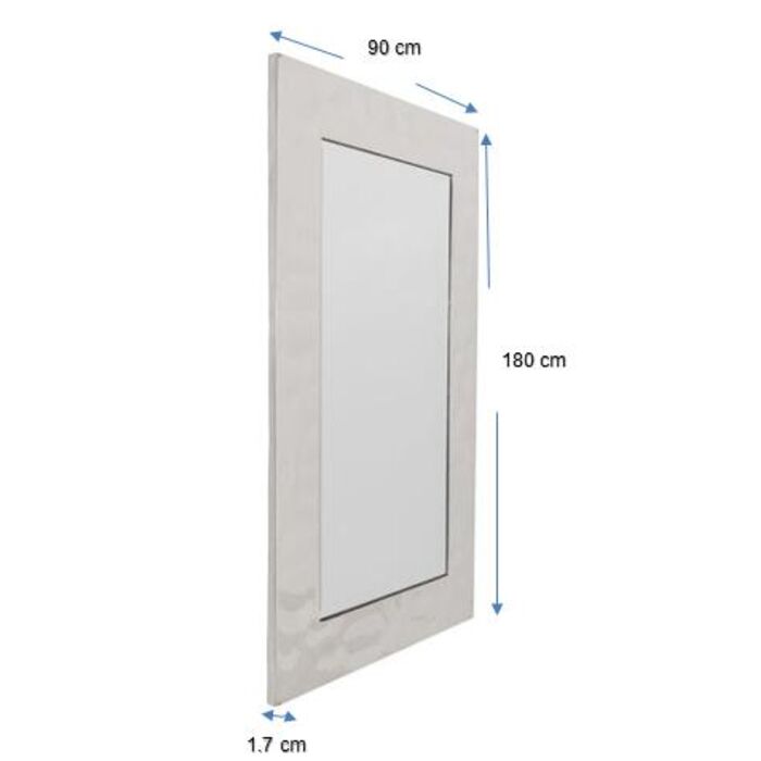 KARE Design Wall Mirror Caldera Silver 90x180cm