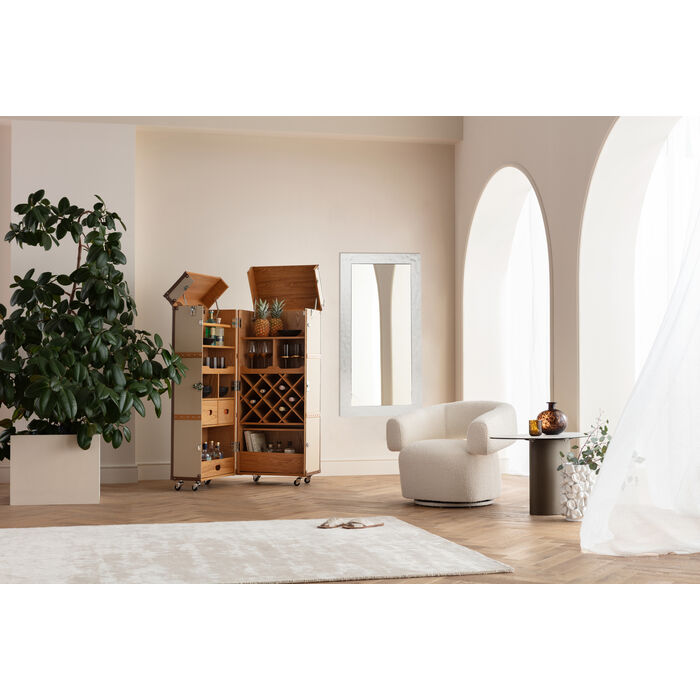 KARE Design Wall Mirror Caldera Silver 90x180cm