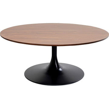 Coffee Table Schickeria Walnut Black Ø110cm