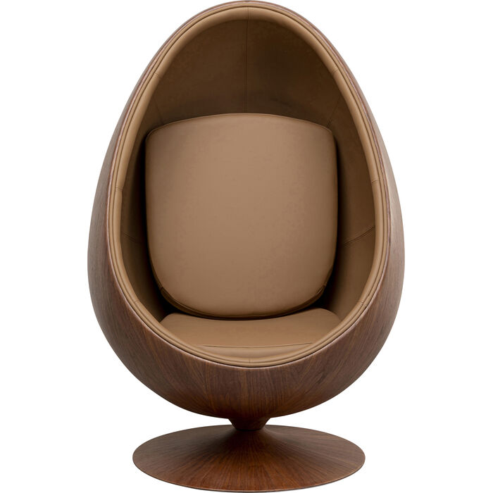 KARE Design Swivel Armchair Eye Ball Walnut 70606 132x90x82 cm