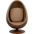 KARE Design Swivel Armchair Eye Ball Walnut 70606 132x90x82 cm