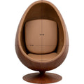 KARE Design Swivel Armchair Eye Ball Walnut 70606 132x90x82 cm