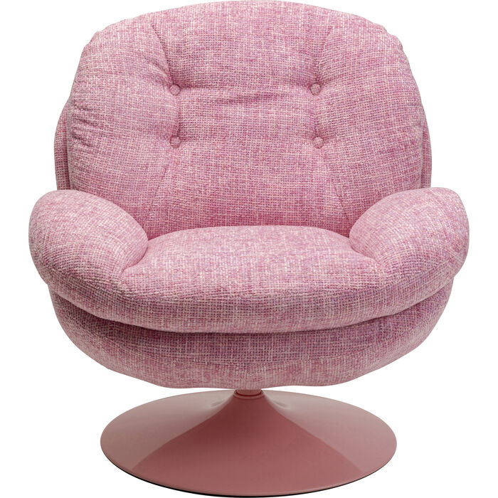 KARE Design Cosy Swivel Armchair Pink 70669 86x84x89 cm